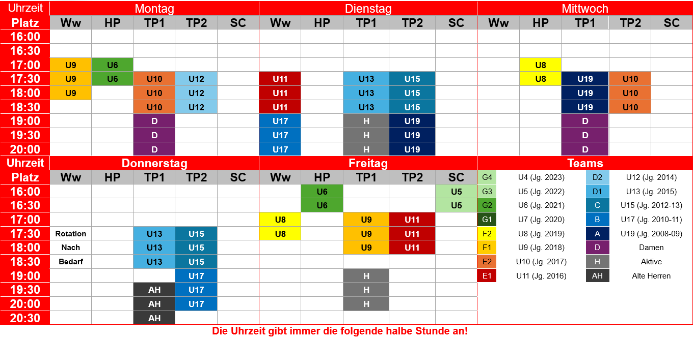 Trainingsplan 26-27